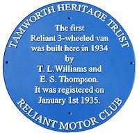 Reliant blue plaque