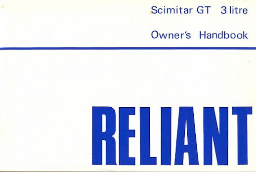 Reliant Owner's Handbook Catalog