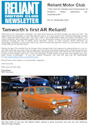 Reliant Motor Club Newsletter