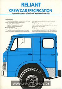 Reliant Crew Cab brochure