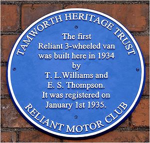 Reliant Blue Plaque