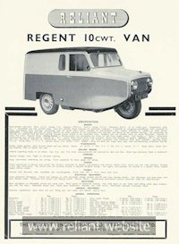 Reliant Regent Brochure