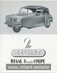 Reliant Regal Mk I brochure