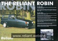 Reliant Robin Brochure