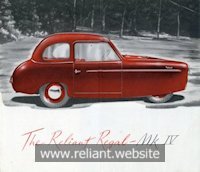 Reliant Regal Mk IIV brochure