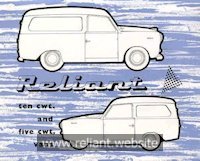 Reliant Regal Mk IIV brochure