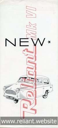 Reliant Regal Mk VI brochure