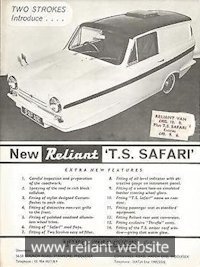 Reliant Regal Brochure