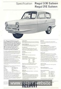 Reliant Regal Brochure