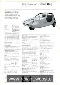 Bond Bug Brochure