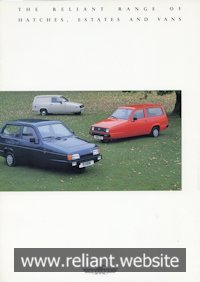 Reliant Robin Brochure