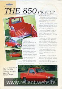 Reliant Robin Brochure