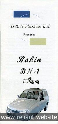 Reliant Robin Brochure