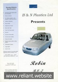 Reliant Robin Brochure