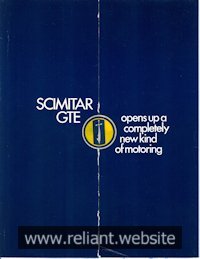 Reliant Scimitar GTE Brochure