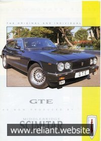 Reliant Scimitar GTE Brochure