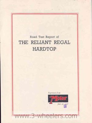 Reliant Road Test Brochure