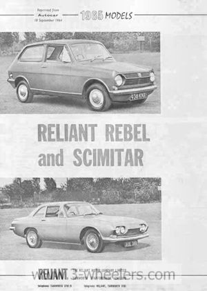 Reliant Road Test Brochure