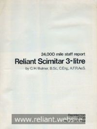 Reliant Road Test Brochure