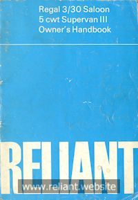 Reliant Handbook 1960s