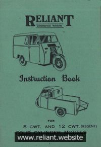 Reliant Instruction Book 1950s