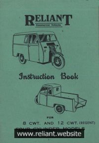 Reliant Instruction Book 1950s