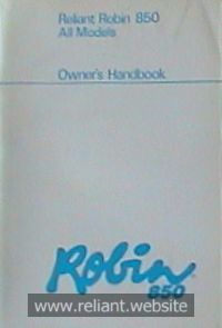 Reliant Handbooks 1970s