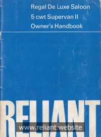 Reliant Handbook 1960s